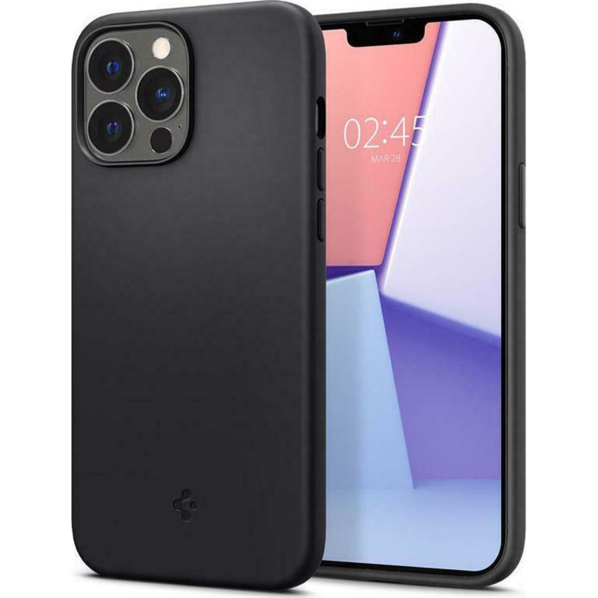 Θήκη Σιλικόνης Spigen Silicone Fit Back Cover για iPhone 13 Pro Μαύρο 1