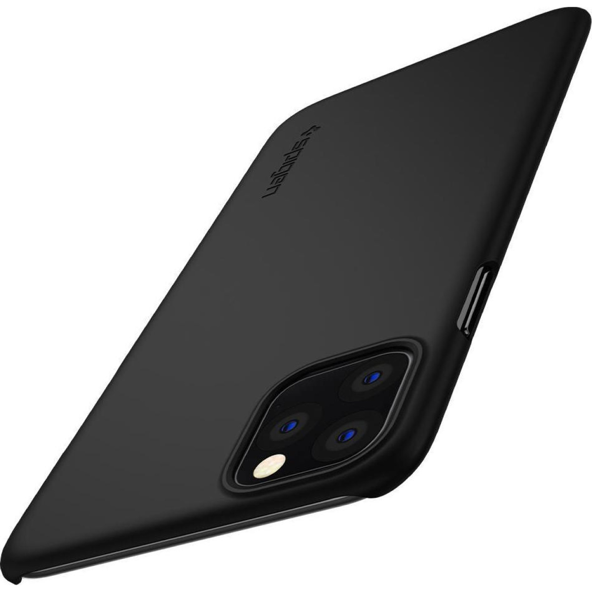 Θήκη Σιλικόνης Spigen Thin Fit Back Cover για iPhone 11 Μαύρο Ματ 2