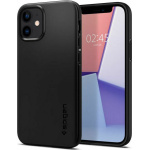 Θήκη Σιλικόνης Spigen Thin Fit Back Cover για iPhone 12 Mini Μαύρο