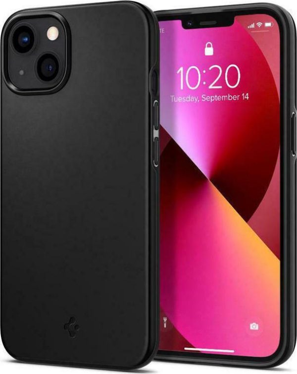Θήκη Σιλικόνης Spigen Thin Fit Back Cover για iPhone 13 Μαύρο