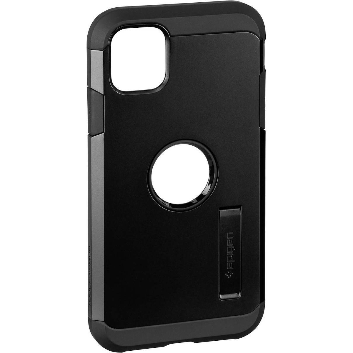 Θήκη Σιλικόνης Spigen Tough Armor Back Cover για iPhone 11 Μαύρο Ματ 5
