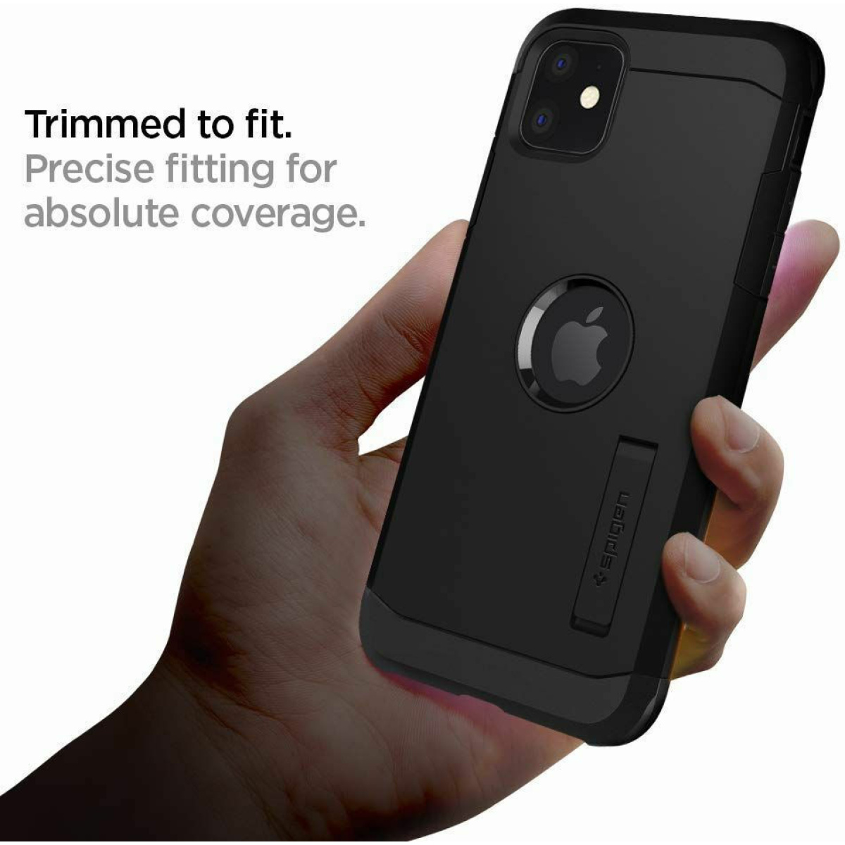 Θήκη Σιλικόνης Spigen Tough Armor Back Cover για iPhone 11 Μαύρο Ματ 9