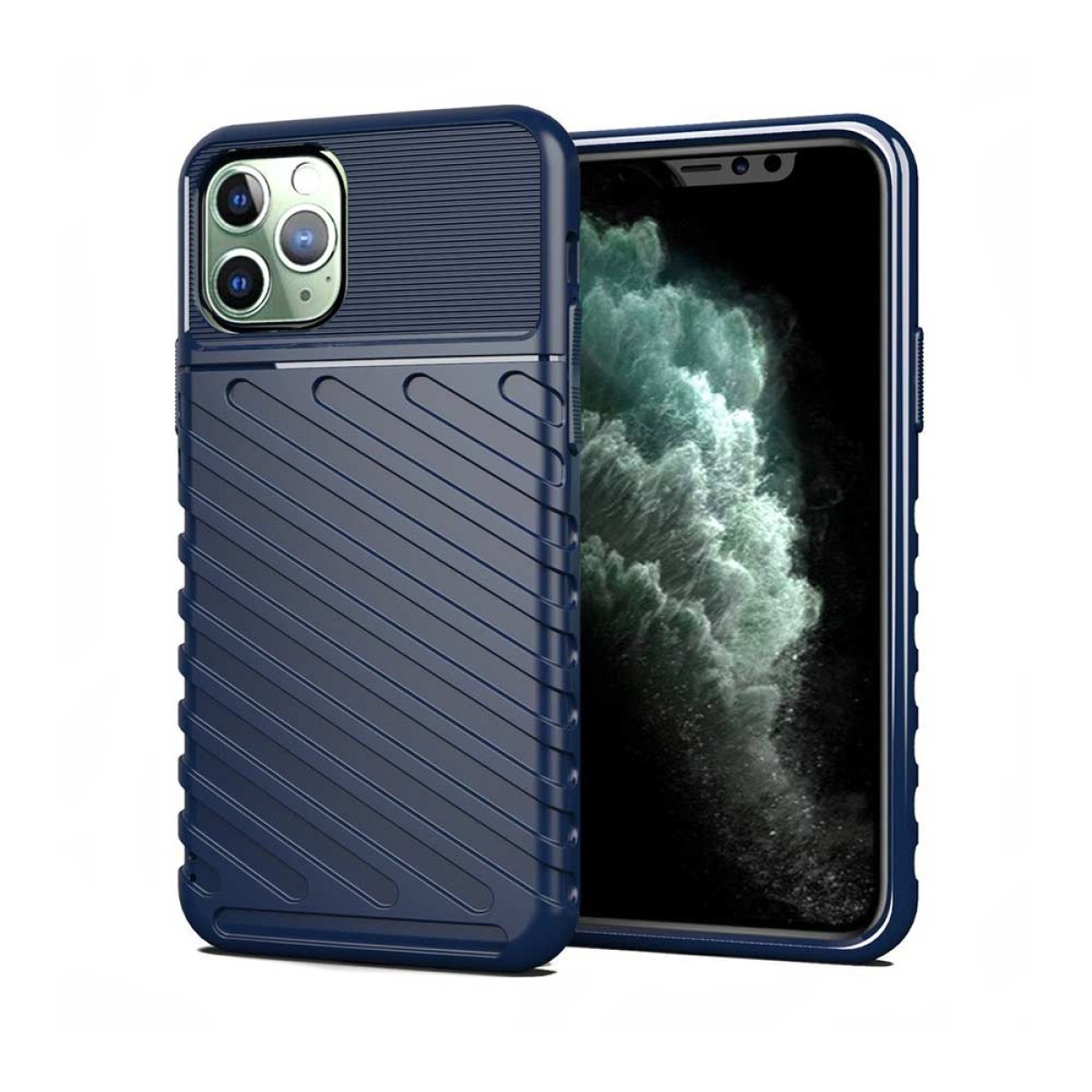 Θήκη Σιλικόνης Thunder Case Flexible Tough Rugged για iPhone 11 Pro Max μπλε 1