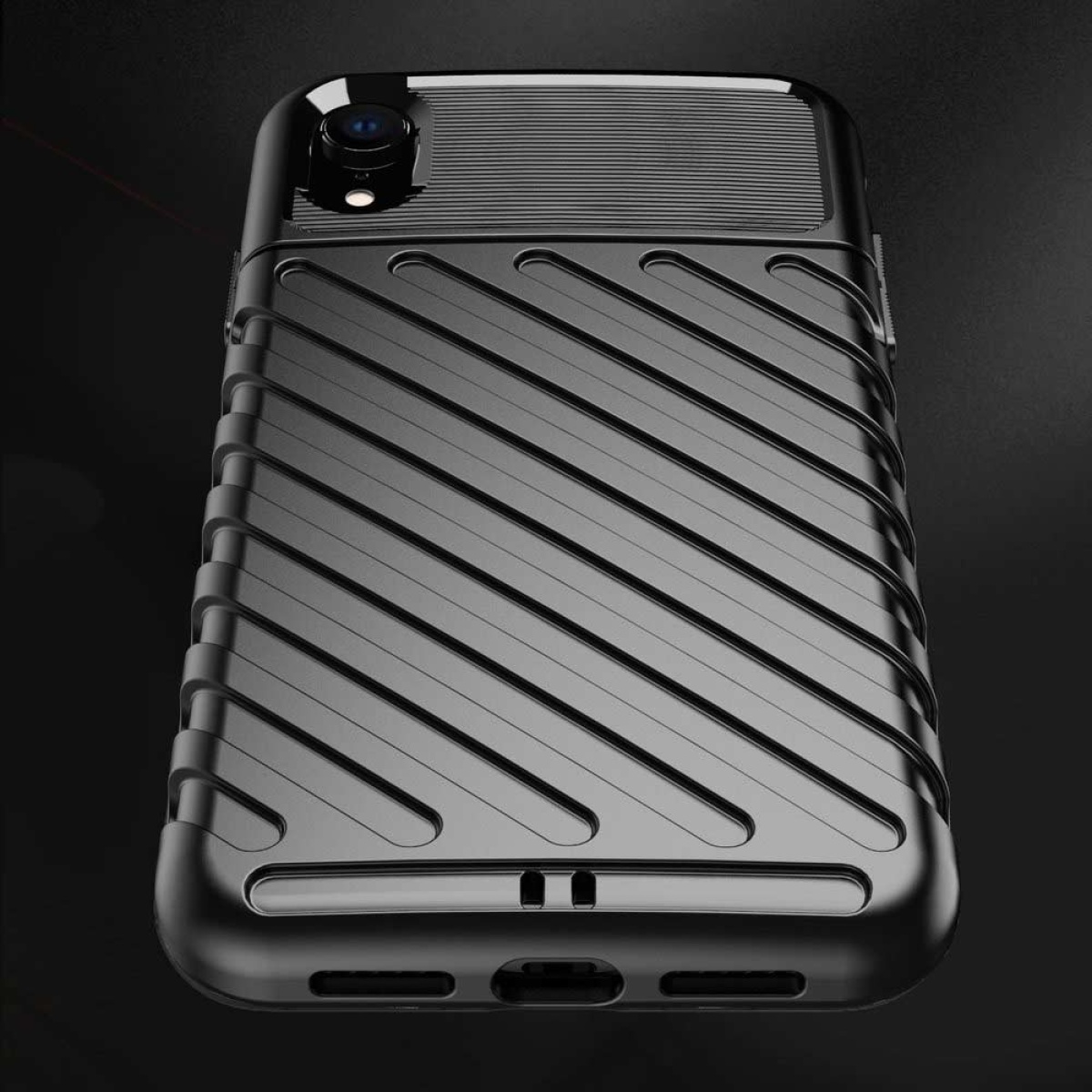 Θήκη Σιλικόνης Thunder Case Flexible Tough Rugged για iPhone Xr Μαύρο 5