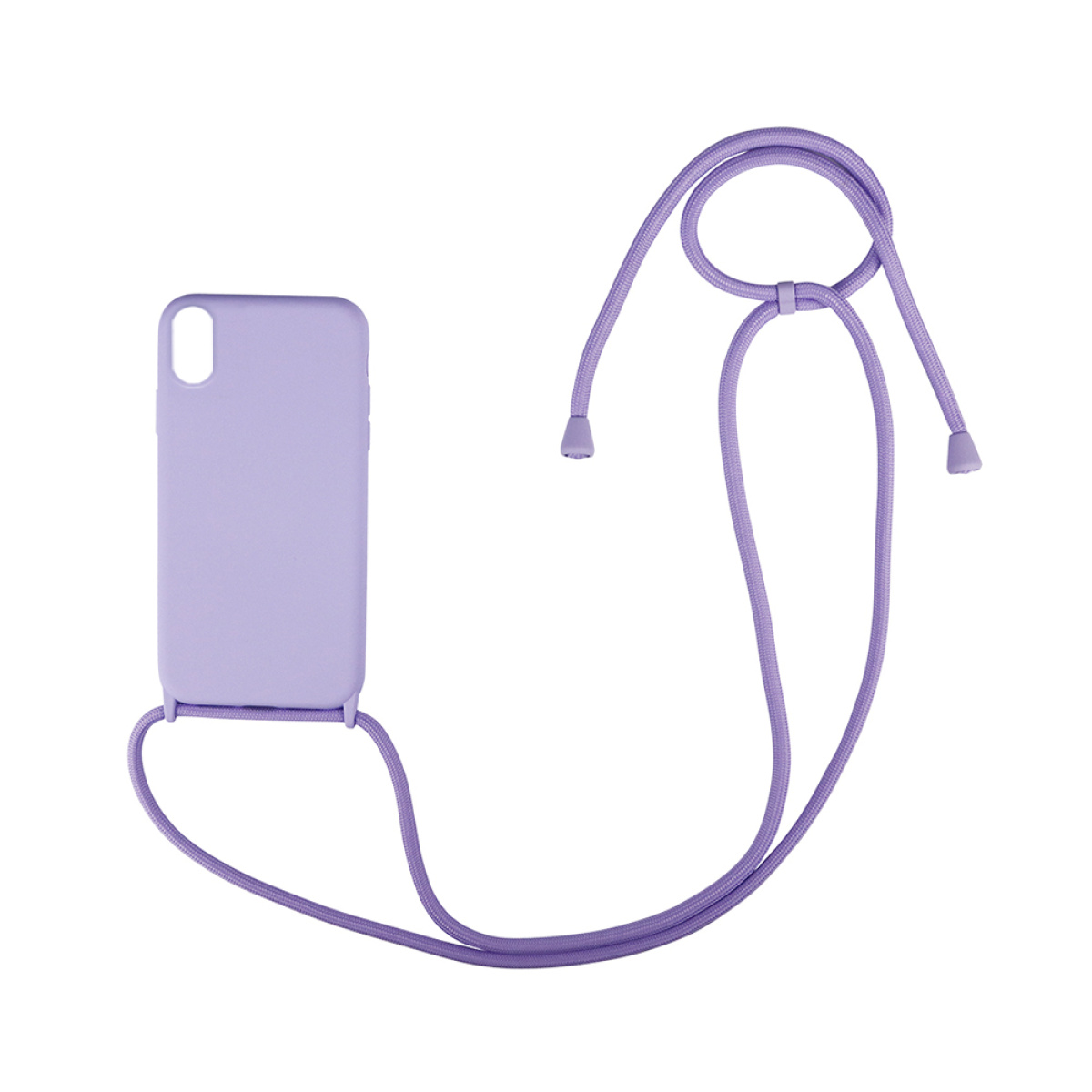 Θήκη Σιλικόνης με Κορδόνι CarryHang Apple iPhone X iPhone XS Λιλά