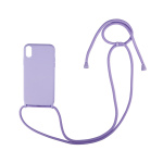Θήκη Σιλικόνης με Κορδόνι CarryHang για iPhone X/Xs Λιλά