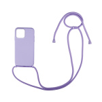 Θήκη Σιλικόνης με Κορδόνι CarryHang για iPhone 13 Pro Max Λιλά