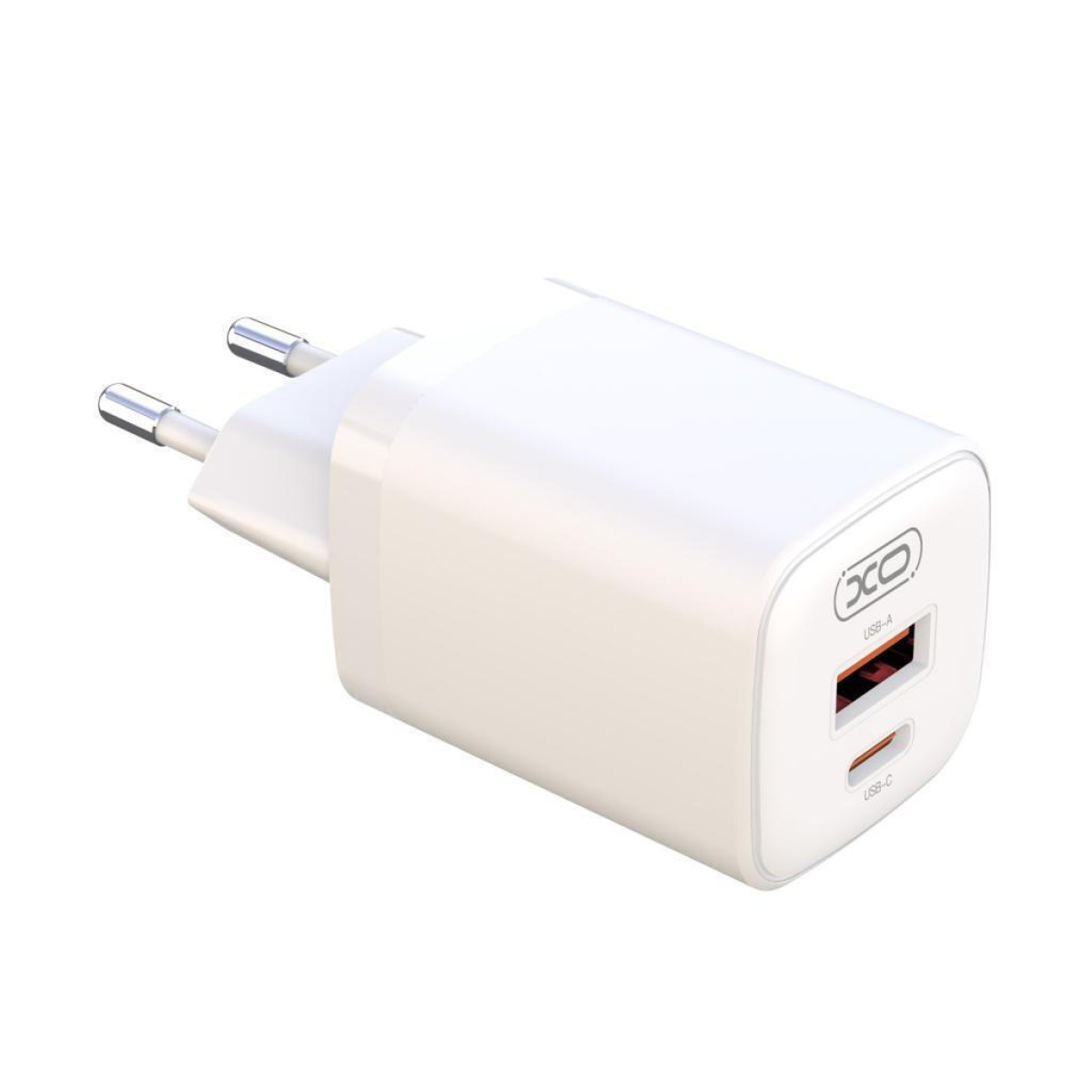 XO Φορτιστής Χωρίς Καλώδιο με Θύρα USB A και Θύρα USB C 30W Power Delivery Λευκός L96