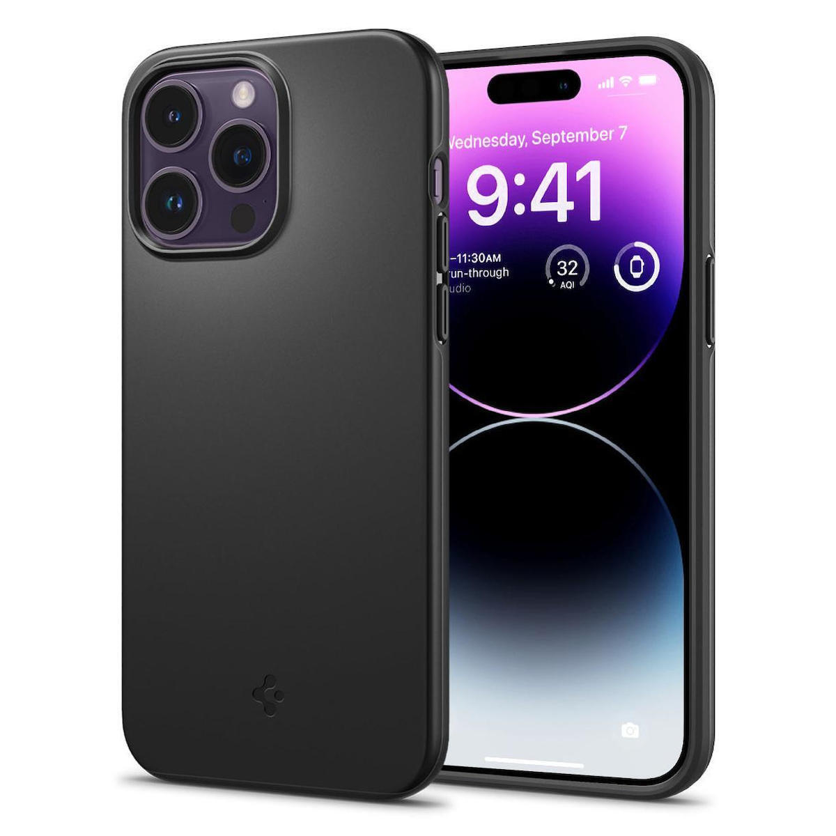 Θήκη Σιλικόνης Spigen Thin Fit Back Cover για Apple iPhone 14 Pro Μαύρο 11 1
