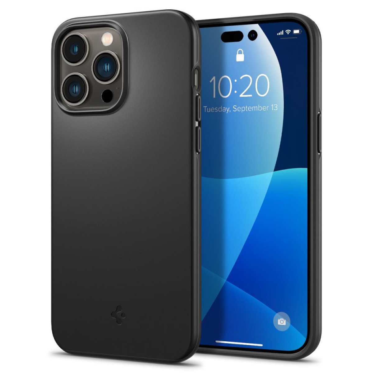 Θήκη Σιλικόνης Spigen Thin Fit Back Cover για Apple iPhone 14 Pro Μαύρο