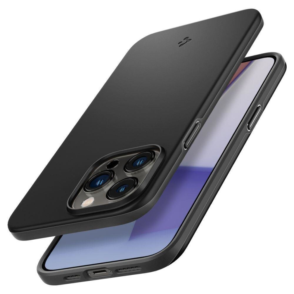 Θήκη Σιλικόνης Spigen Thin Fit Back Cover για Apple iPhone 14 Pro Μαύρο 3