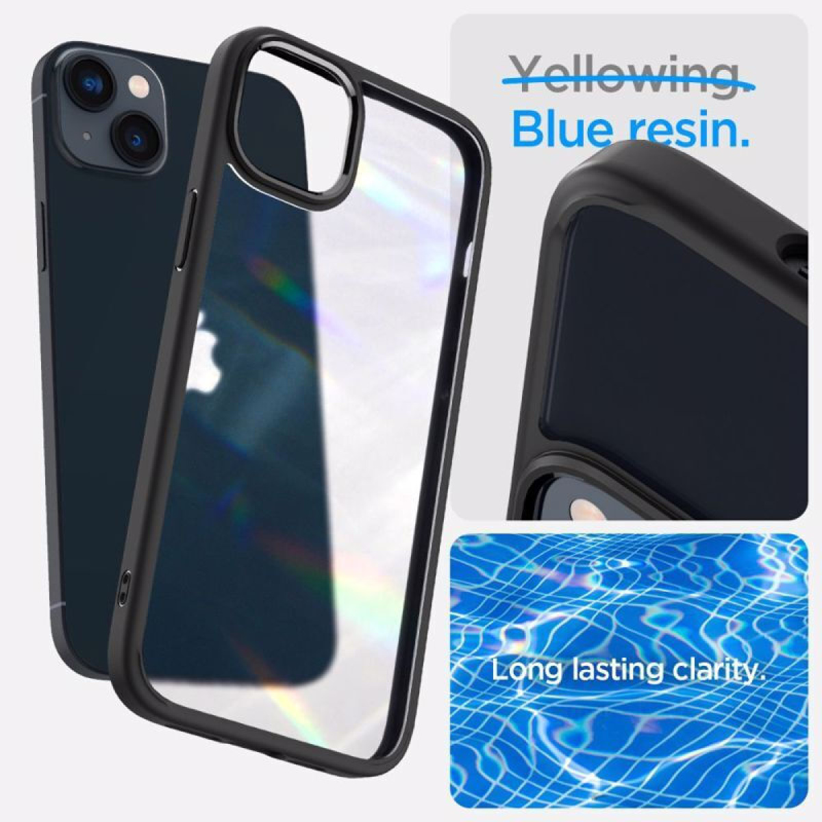 Θήκη Σιλικόνης Πλαστικό Spigen Ultra Hybrid Back Cover για Apple iPhone 14 Μαύρο 9