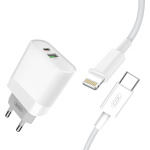 Φορτιστής Τοίχου L64 20W QC3.0+PD + PD Καλώδιο Lighting