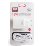 Φορτιστής Τοίχου XO L103 Φορτιστής Qc3.0 18W Με Καλώδιο Usb Type-c