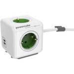 ALLOCACOC POWERCUBE EXTENDED USB GREEN - 4 ΠΡΙΖΕΣ + 2 USB + ΚΑΛΩΔΙΟ 1.5Μ