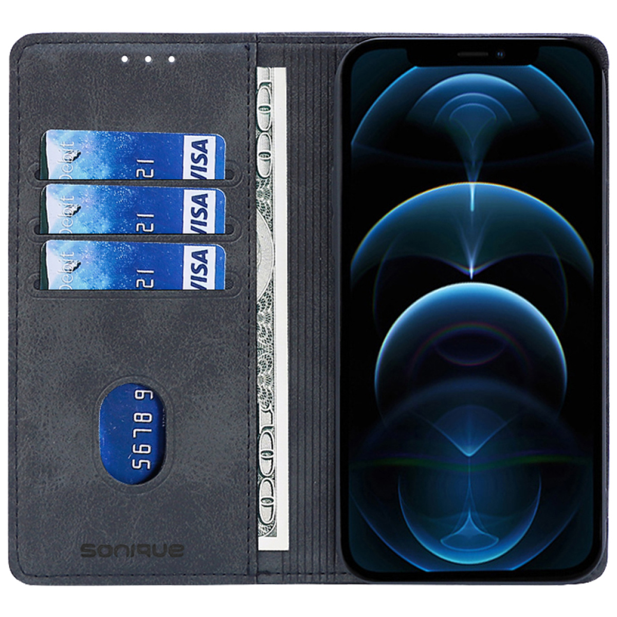 Θήκη Βιβλίο Vintage Magnet Book Sonique Samsung Galaxy A14 4G Galaxy A14 5G Μαύρο 2