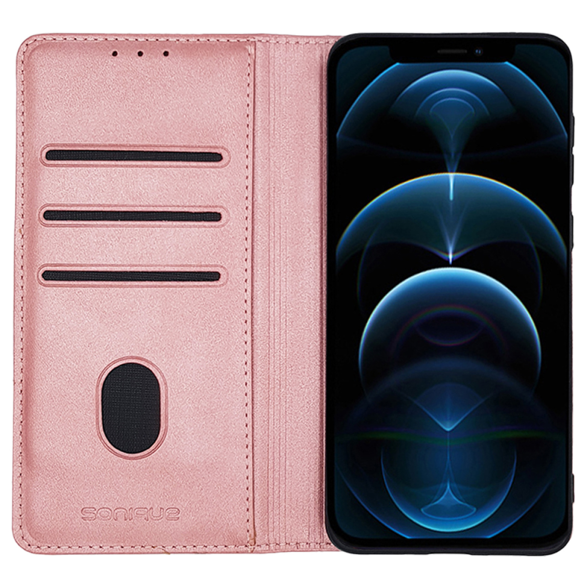 Θήκη Βιβλίο Vintage Magnet Book Sonique Xiaomi Redmi Note 8T Ροζ Χρυσό 2