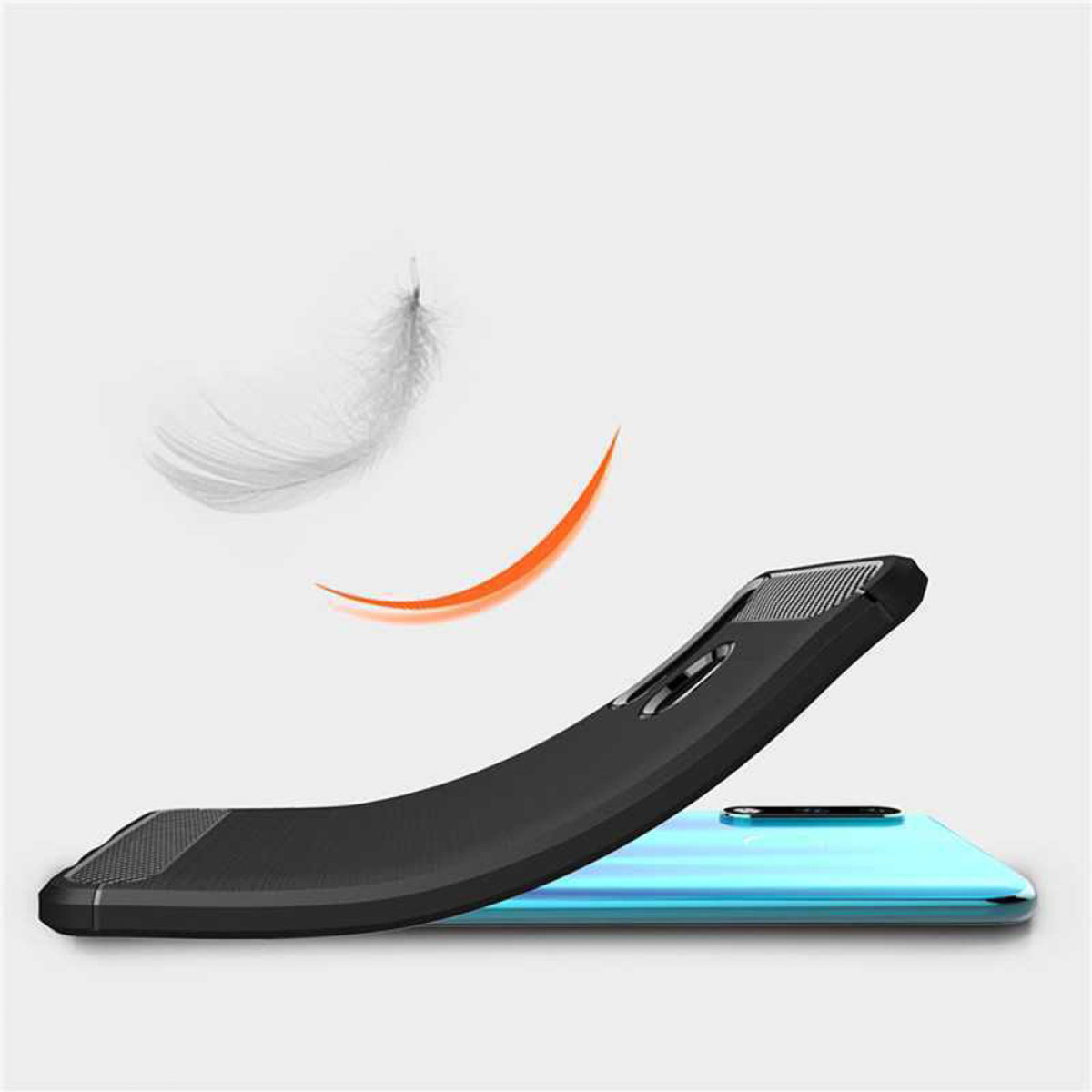 Θήκη Σιλικόνης Sonique Carbon Brushed Samsung Galaxy A14 4G Galaxy A14 5G Μαύρο 2